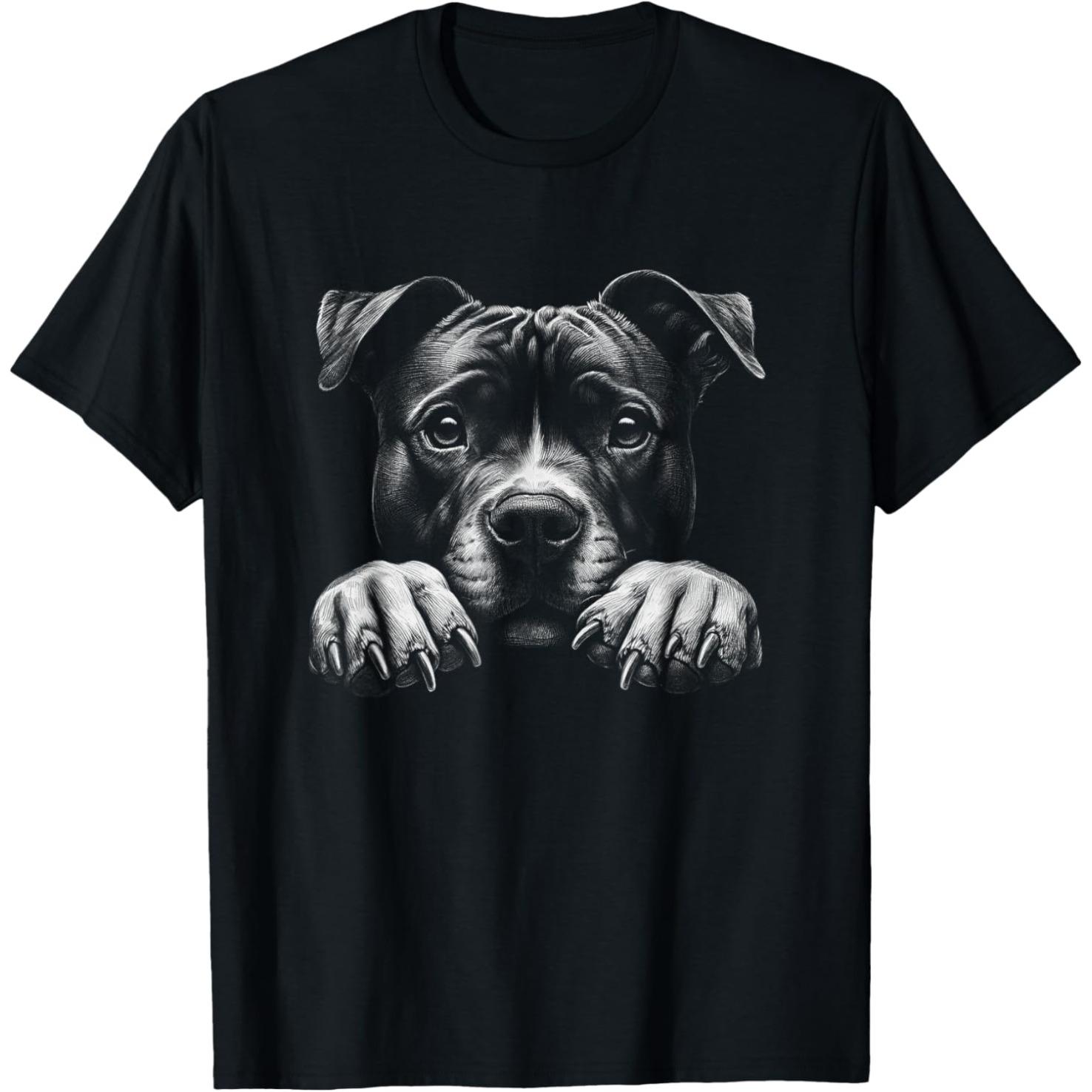 XIXI Fashion Anatomie van Een Staffy Staffordshire Bull Terrier Hond T-shirts Mannen Vrouwen Katoen Humor Streetwear Korte Mouw Unisex Losse Kleding 4XL