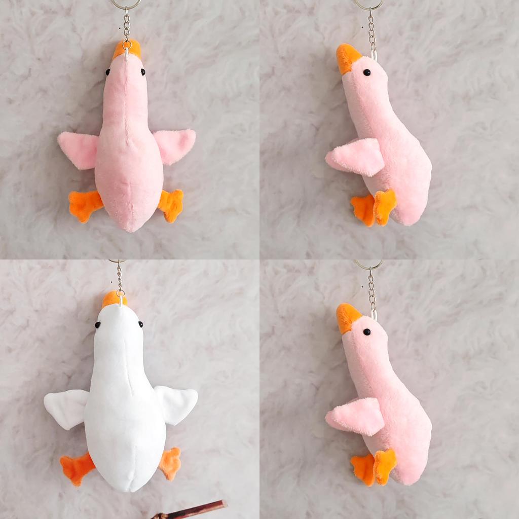 Soft Plush Goose Pendant Key Holder With Comfortable Pp Cotton Fill For Everyday Use