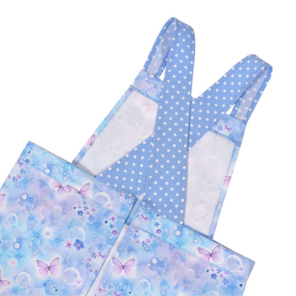 COLORFUL CANDY STYLE Back Cross Apron for Girls and Just Put It Triangle Scarf Moonlight CBN7907610 Children, on, Set, Butterfly, 100-120cm,
