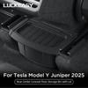 For Tesla Model Y Juniper/Launch 2026 Car Storage Box Below The Rear Air Outlet Interior Accessories Organizer Case With Lids