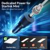 2-in-1 90W Power Cable Cigarette Lighter Adapter Car Charger Type C 12V-24V To 30V Booster DC Power Cord DC Male to Lighter Plug For Starlink Mini