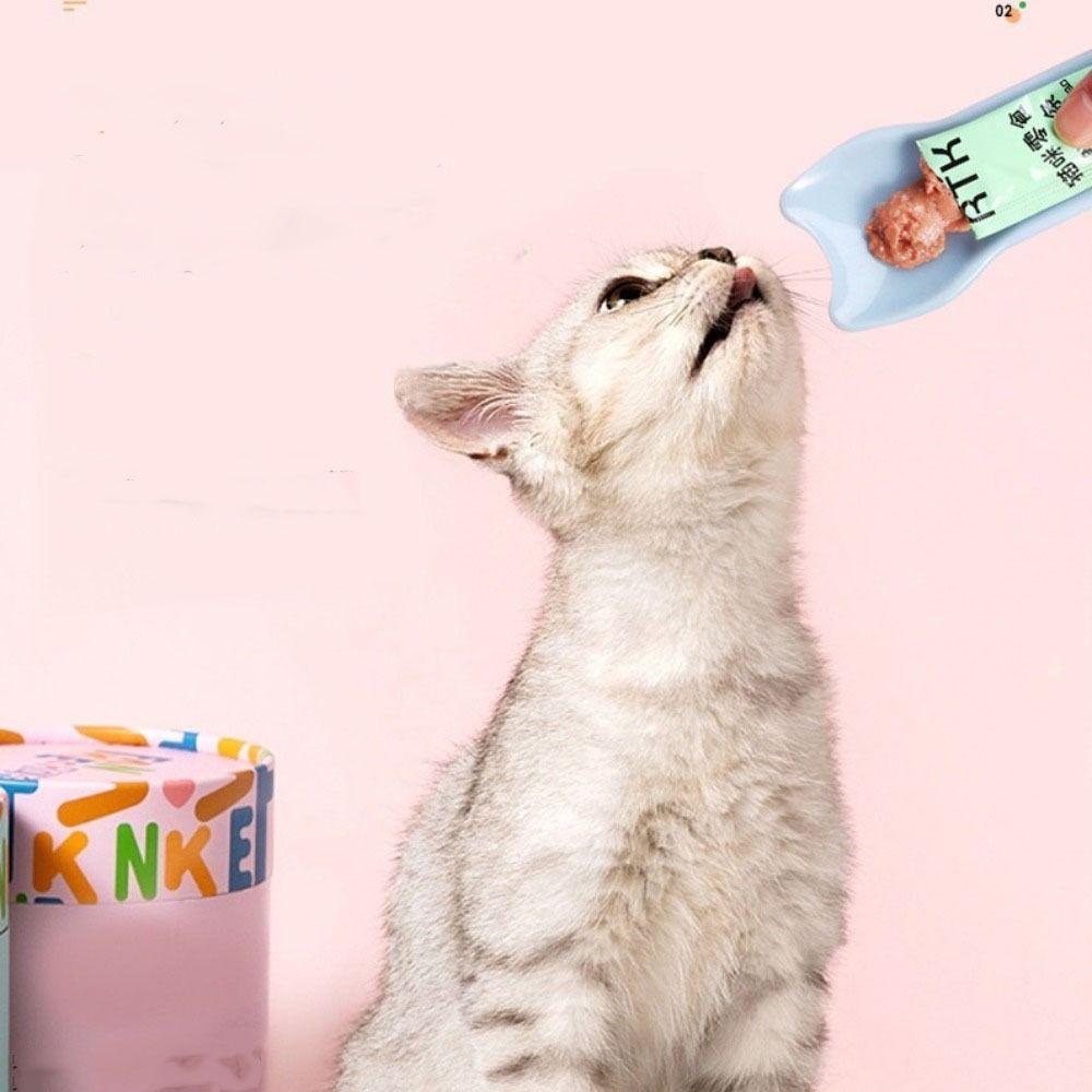 

Lickable Pet Feed Spoon Strip Cat Strip Squeezer New Pet Feeder Supplies for Cat Pet