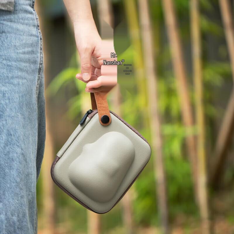 Mr. Nanshan Panda Ceramic Travel Kung Fu Tea Set (1 Pot, 2 Cups)