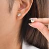 Exquisite Round Moonstone Stud Earrings for Women, Hypollergenic Stainless Steel Small Earrings, Elegant Aesthetic Jewelry Gifts