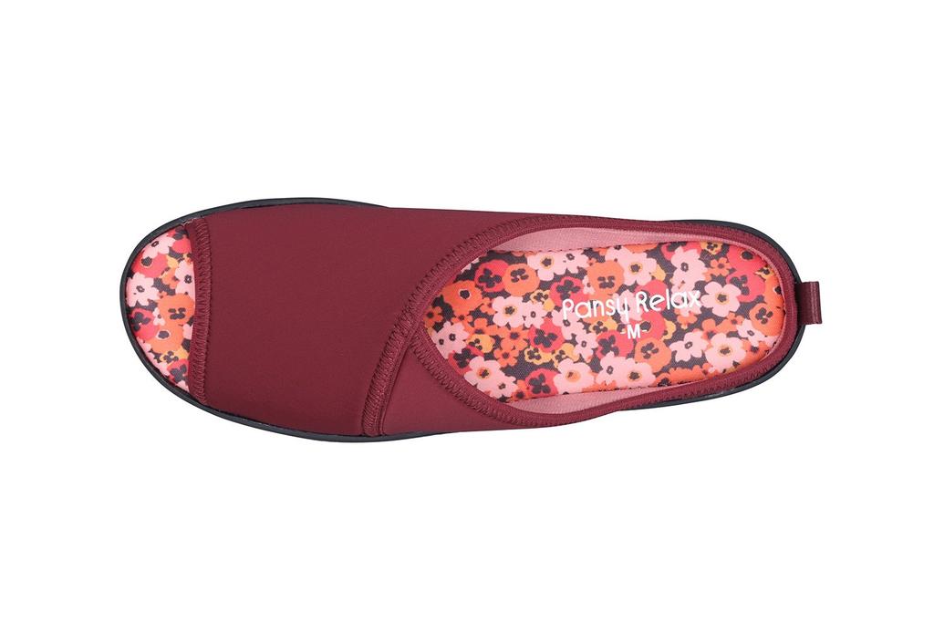 6665 Sandals for Floral Navy [Pansy] Women, Stretch, Soft, Pattern, L,