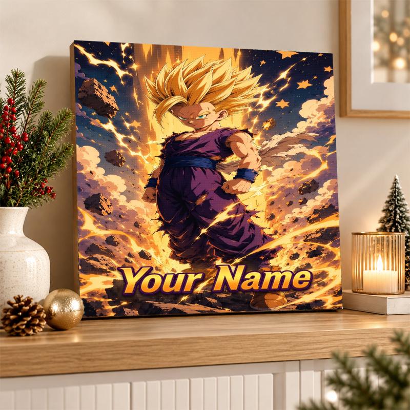 Dragon Ball Gohan Custom Name Diamond Painting Personalized 5D Full Drill DIY Diamond Art Home Decor
