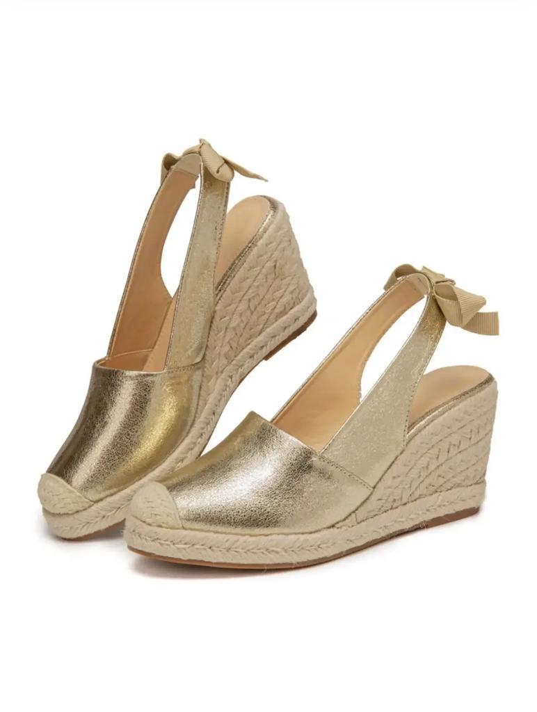 Wedges Sandals for Women Fashion Closed Toe Bandage Espadrille Platform Stylish Slingback Summer Shoes