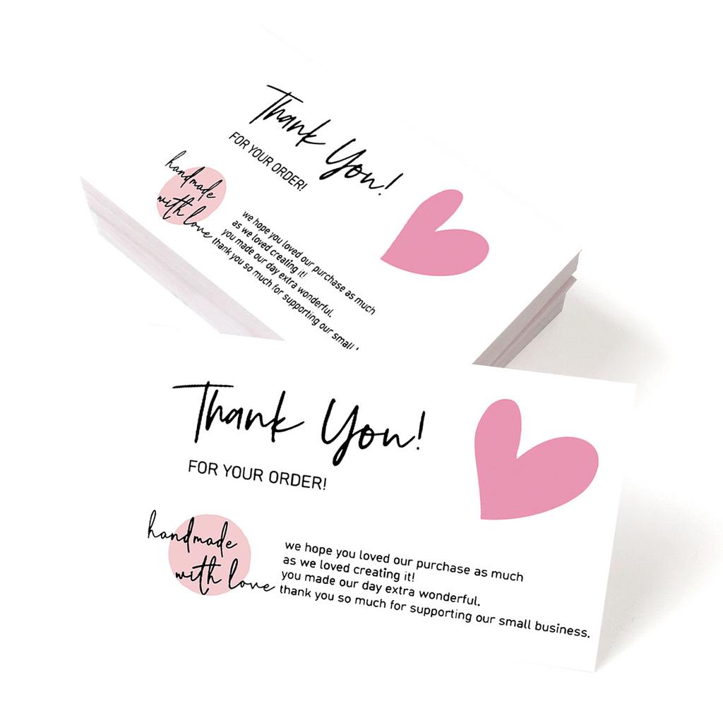 50/100pcs/pack Thank You Cards Gift Gift Holiday Greeting Cards Wedding Business Party Invitation