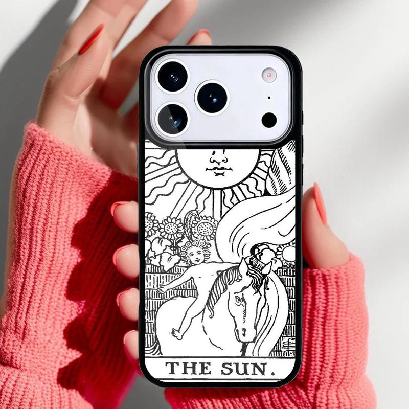 Tarot Card Astrology Sun Moon Phone Case for iPhone 17 Air 16e 15 14 13 Pro Max Back Cover for 12 11 Pro Coque