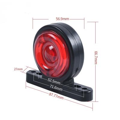 2PCS Truck Side Lights Clearance Lamp Truck Side Lamp Width Indicator Yellow White Red Double-Sided LED Turn Signal Lights