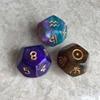 3 Pieces Acrylic D12 Table Board Game Accessories Role Playing Set Entertainment Toys for Teens