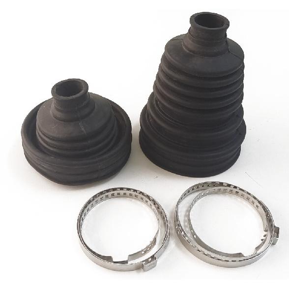 2 Pcs Universal Black Drive Shaft CV Joint Boot Kit Constant Velocity Dust Cover