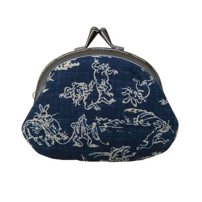 Carteira de Fecho Maruzen com Design Japonês Choju Giga Masculina Padrão de 3,3 polegadas,