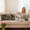 Peacock And Floral Patterns Digital Printing Pillow Cover Short Plush Suitable Living Rooms Bedrooms Sofas Throw Cushion Cover
