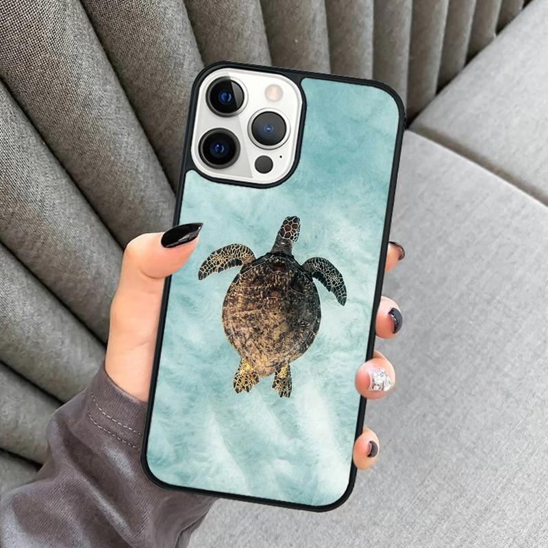 warming green turtles Phone Case For iPhone 17 Air 16 16e 15 13 14 Pro Max 11 12 Plus 2022 MAX Shell Cover coque