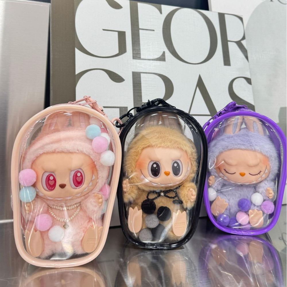 

Outgoing Labubu V2 Doll Storage Bag Dust-proof Labubu Storage Pouch Cotton Doll Accessories transparent