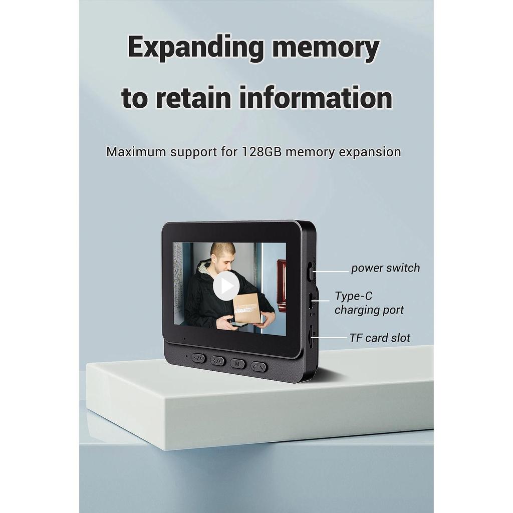 Smart X8 2.4G WiFi Doorbell Video Intercom 4.3" LCD Screen Home Security Smart Door Bell Intercom IR Night Vision Smart Eye Peephole