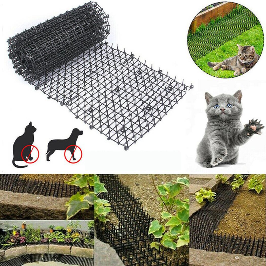 

Garden Cat Scat Repellent Mat Prickle Strips Anti Cat Net Spike Straps Deterrent Keep Cat Dog Away Digging Pet Supplies 13 X 49CM