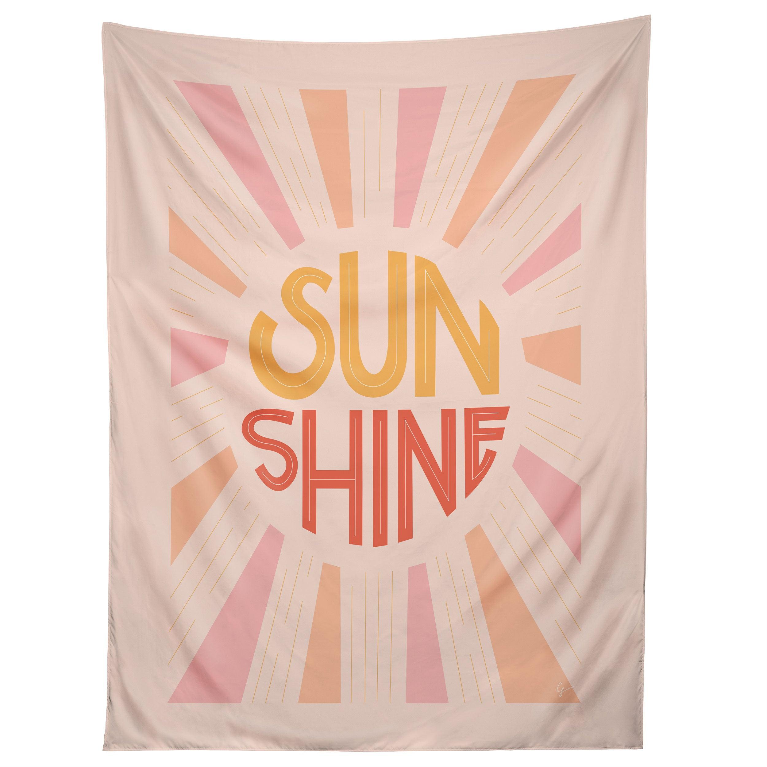 SUNSHINE HAND LETTERING tapestry 75x100