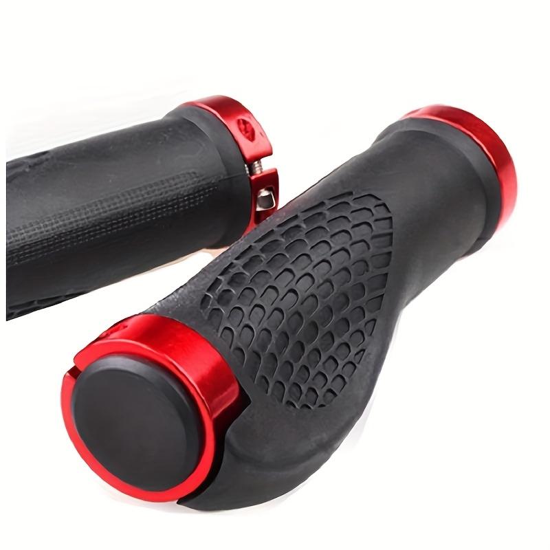 1 Pair Black Anti-Slip Silicone Bicycle Handlebar Grips Fit for Road & Mountain Bikes, Electric Scooter Handle Covers, Cycling Accessories