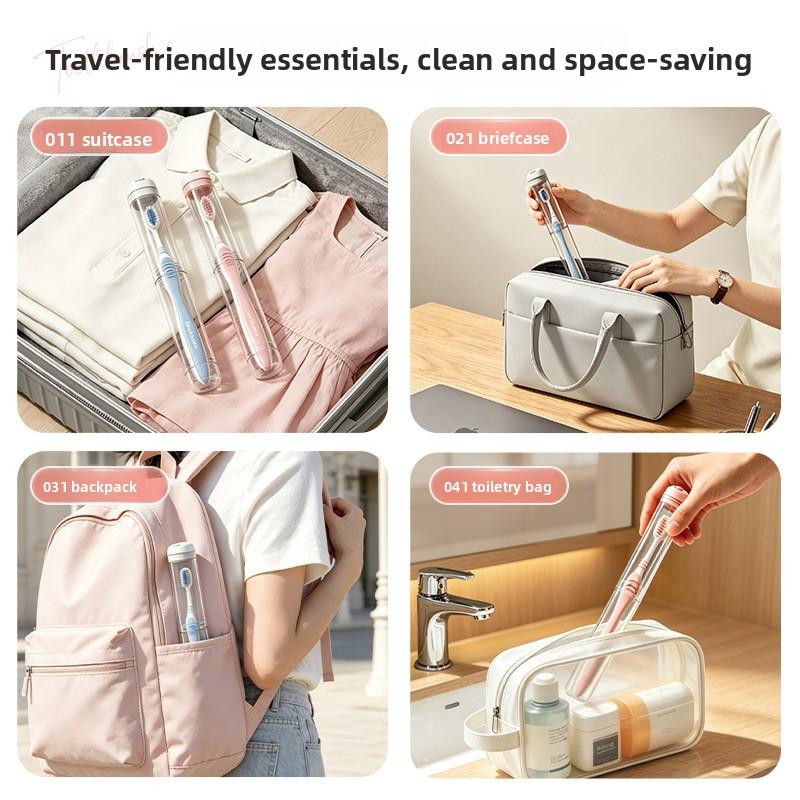 Toothbrush Storage Box - Compact, Portable, with A Lid, for Holding Toothbrushes and Toothbrush Covers. Tooth Care Set Box.