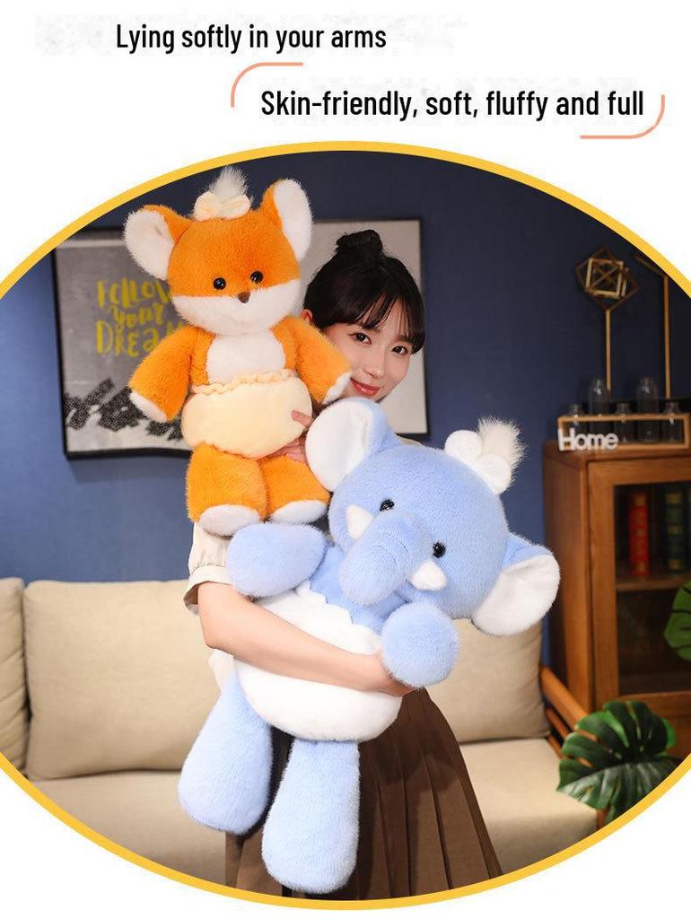 Authentic Benny the Fox Plush Toy - Elephant Comfort Doll & Animal Birthday Gift