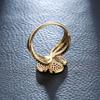 New Four-leaf Clover Ring for Women, Light Luxury Inlaid with Zircon