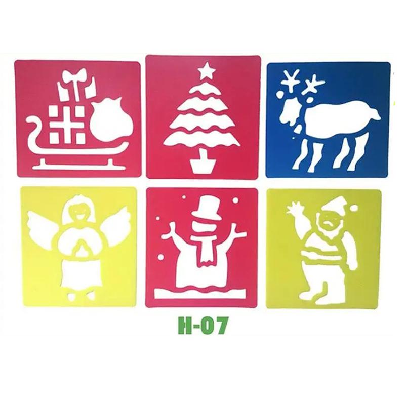 6 plastikowych szablonów do rysowania obrazków, szablonów linijek, artykułów biurowych, papieru artystycznego DIY, kolorowanek, narzędzi do rysowania i skrobania TMZ