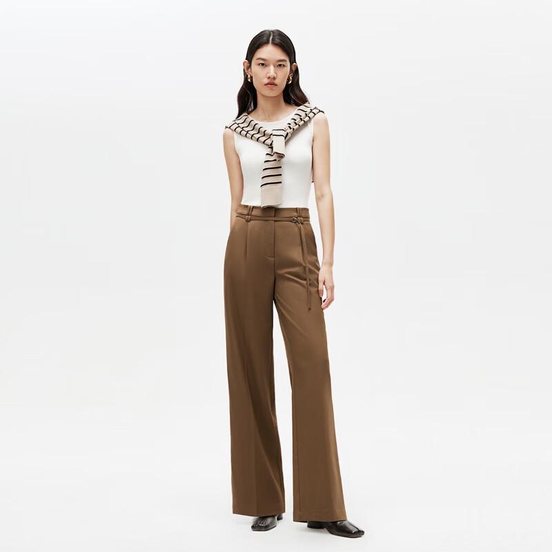 

VEROMODA Women s Straight-Leg Commuter Trousers with Belt XS