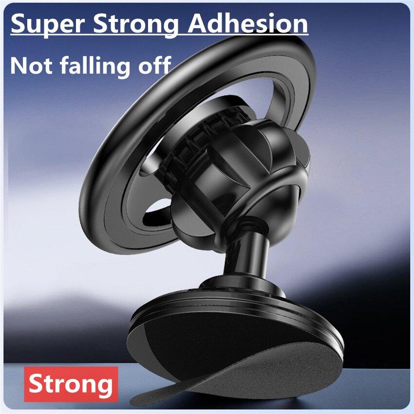 Car Magnetic Phone Holder for Magsafe Ring Paste Dashboard Air Outlet Mount Strong Magnet GPS Bracket for iPhone Samsung Xiaomi