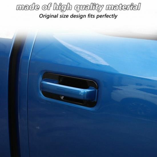 Exterior Door Handle & Door Handle Bowl Cover Trim For Ford F150 2015- Black