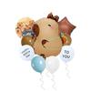 Animal Kapibara Birthday Daisy Flower Aluminum Film Latex Balloon Set Banquet Arrangement Supplies