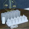 Moving Wick Warm White Yellow Flickering  Flameless Rechargeable Led Tealight Candles for Hotel Wedding Decoration