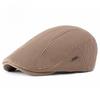Autumn Winter Knitted Flat Cap for Men Women Retro British Style Solid Color Newsboy Hat Warm Wool Beret Casual Duckbill Cap