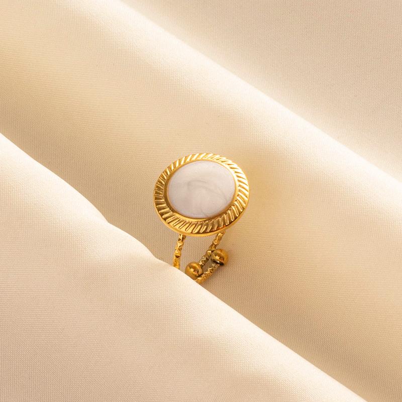 1/3pcs Creative Smooth Drip Oil Circle For Women Vintage Stainless Steel Adjustable Open Finger Nail Ring Couple Wed Accessories