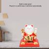 Red & Blue Mini Desktop Fortune Cat 3.19x3.86in Car Dashboard Cat Ornament  Car Interior Decor