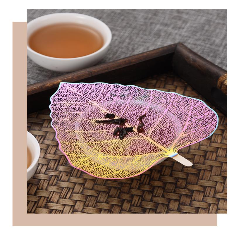 1Pcs Stainless Steel Bodhi Leaf Shape Tea Infuser Hollow Out Kung Fu Tea Strainer Drinkware