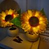 LED Sonnenblume Künstliches Nachtlicht Schlafzimmer Wohnheim Dekorative Tischlampe Simulationsblumen Licht