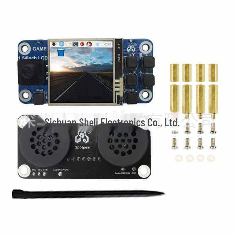 

Ігрова консоль Raspberry Pi з 1,54-дюймовим сенсорним екраном, РК-дисплеєм, GPIO аудіо та модулем динаміка