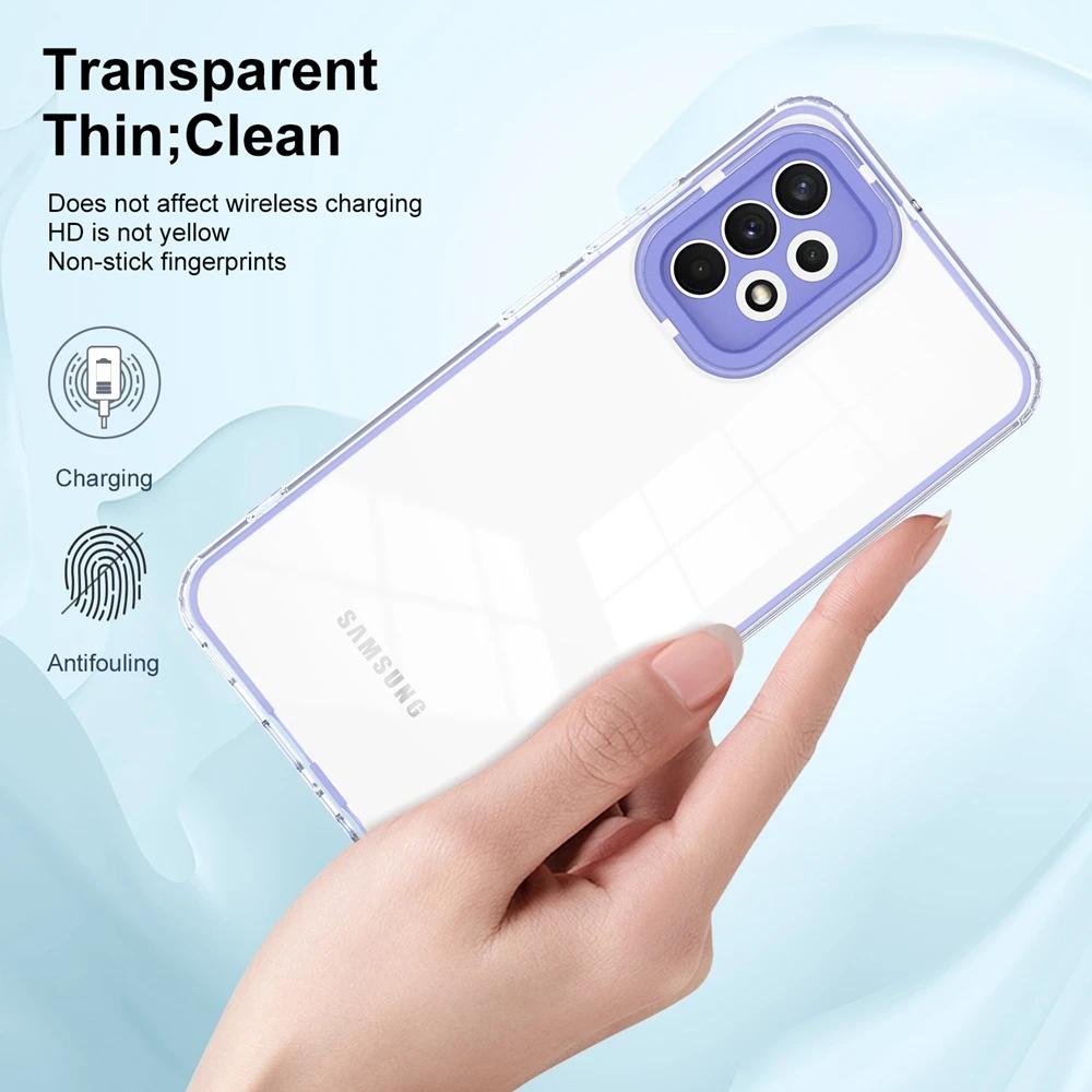 A52S 5G Phone Case for Samsung Galaxy A13 A23 A33 A53 A73 A32 A52 A51 A04 A14 A24 A34 A54 A25 Cases Bumper Protector Clear Cover