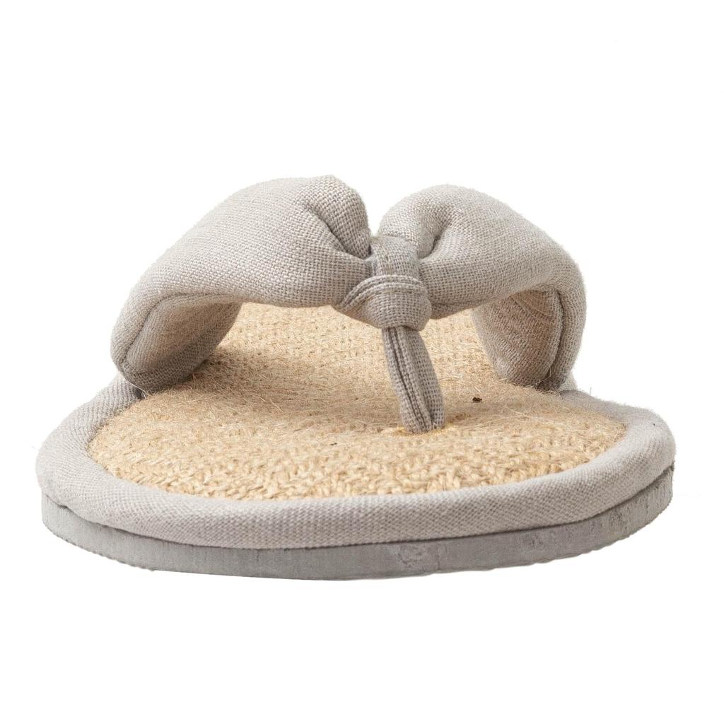 Thong Room Room Medium Tatami for Both Women and Light [zenHome] Jute, Hemp, Slippers, Sandals, Shoes, Size, Plain, Men, Gray, 25-26.5cm