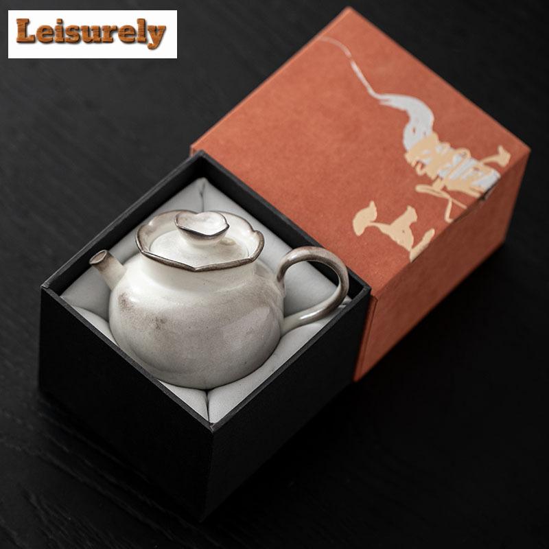 160ML Inkt Schilderen Zhiye Roosteren Bloem Mond Theepot Japanse Thee Infuser Pot Thee Zetketel Met Bolgat Cha Geschenk Ambacht