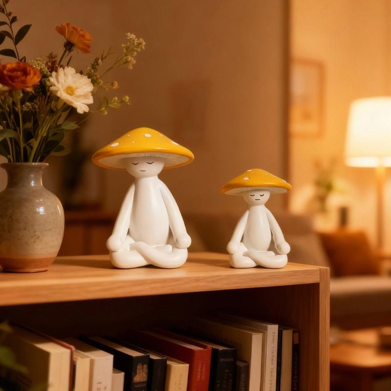 Garden Statue Fairys Garden Accessories Centrepieces Meditations Mushroom Figurines Sculptures Miniature Landscape Decors