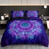 3pcs Bohemian Mandala Duvet Cover Set1 Duvet Cover + 2 Pillowcase Without Pillow Insert, Soft Breathable HD Printing Bedding Set