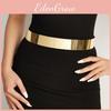 Metal Gold Belt With Lobster Clasp Extended Chain For Daily Accessory Fashion