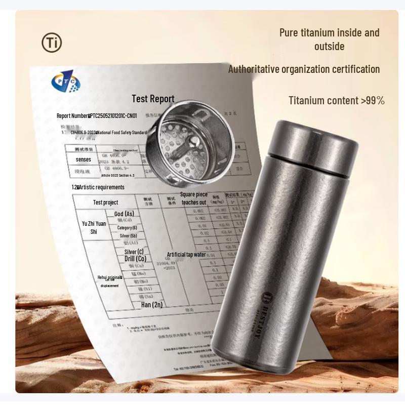 Fuguang Shixi Pure Titanium 200ml Insulated Travel Mug
