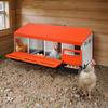 Chicken Nesting Boxes, 4 Compartments, Metal Egg Laying Boxes with Protective Collection Lids, Roll Out Nesting Box, Easy To Assemble, Ideal for Hens,