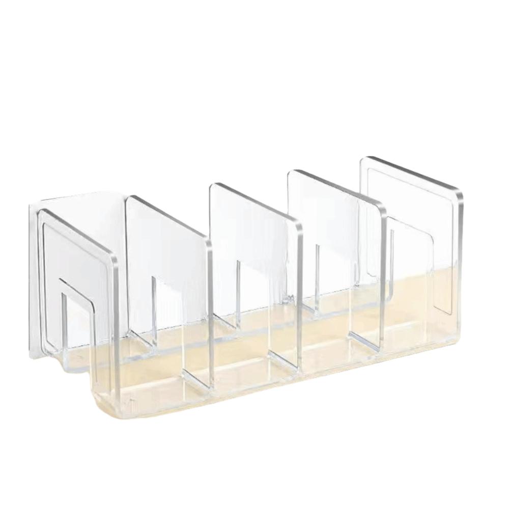 4 Grids Design Bag Storage Shelf Divider Clear Acrylic Purse Display Stand  Office Stationery