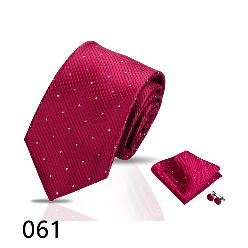 Men s Retro Plaid Black Tie Set: Includes Tie, Pocket Square, and Cufflinks - Perfect for Business and Formal Occasions.