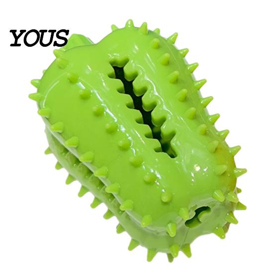 Interactive Foraging Toys for Dogs Spiky Chili Dog Chew Toy, Treat Dispenser Durable Rubber Toy Teeth Cleaning, Mental Stimulation Food